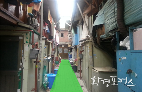 쪽방촌, 전통시장에 설치되는 '재난위치 식별도로'