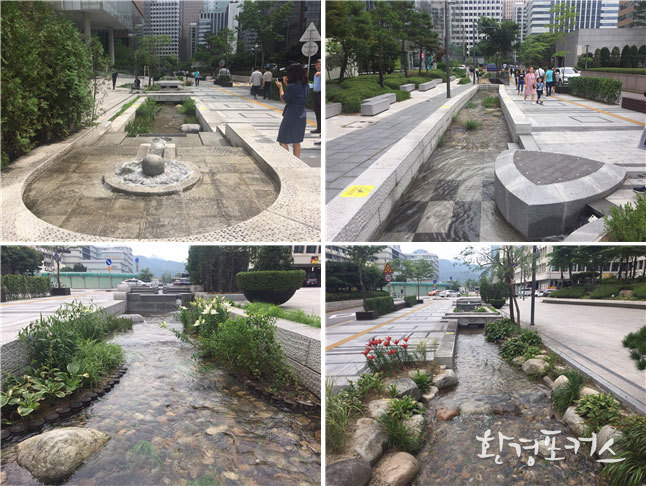 중학천 물길 모습