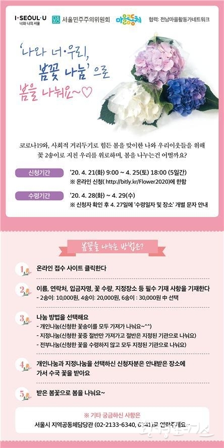 '나와 너·우리 봄꽃 나눔' 참여 웹자보 이미지