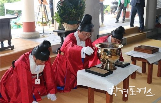 작년(2019년) 제향 장면