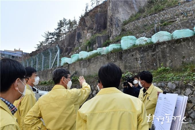 부산시장 권한대행 해빙기 안전점검을 위한 현장방문(3.25.)