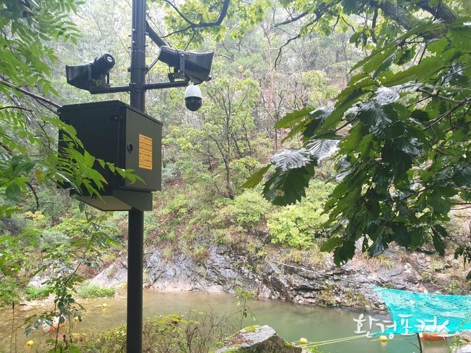 물놀이 위험지역 지능형CCTV 운영(2022. 6. 15. 촬영) 국립공원공단 제공