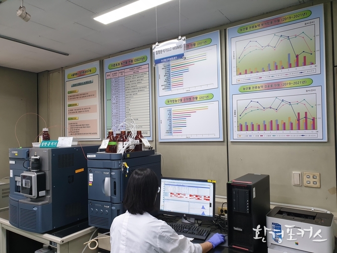 농산물 잔류농약 검사 사진