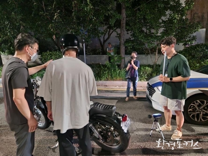 이륜차 교통소음 합동단속 사진 (7. 28.)
