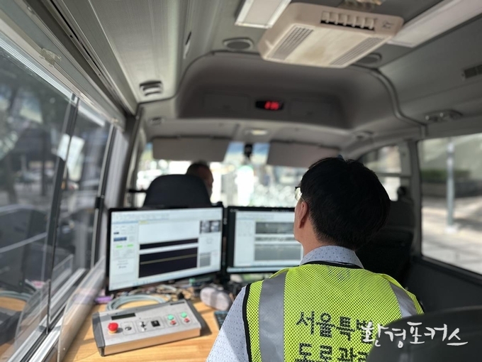 GPR 탐사차량 내부