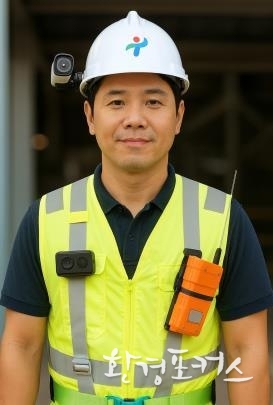 보디캠, 가스농도측정기 착용 예시(AI 활용 이미지)