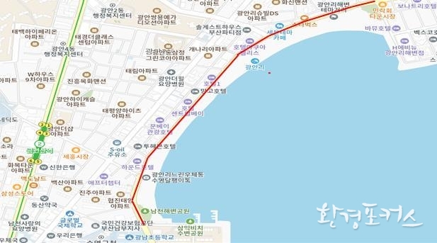 현수막 없는 청정거리 지정 위치도