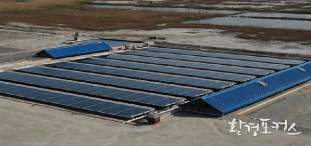 한전, 100kW 염전 태양광 발전시스템 구축